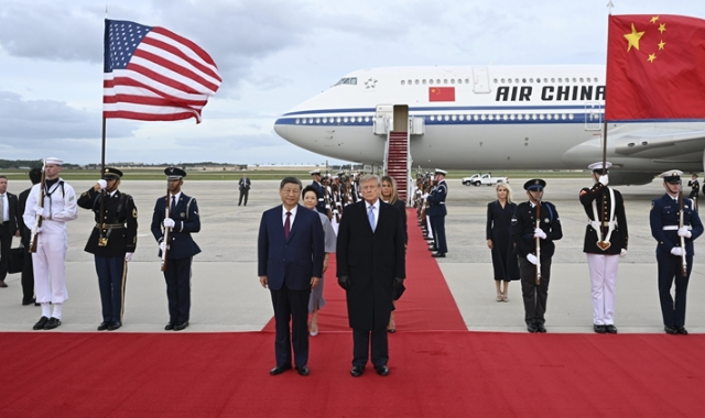习近平抵达华盛顿对美国进行国事访问